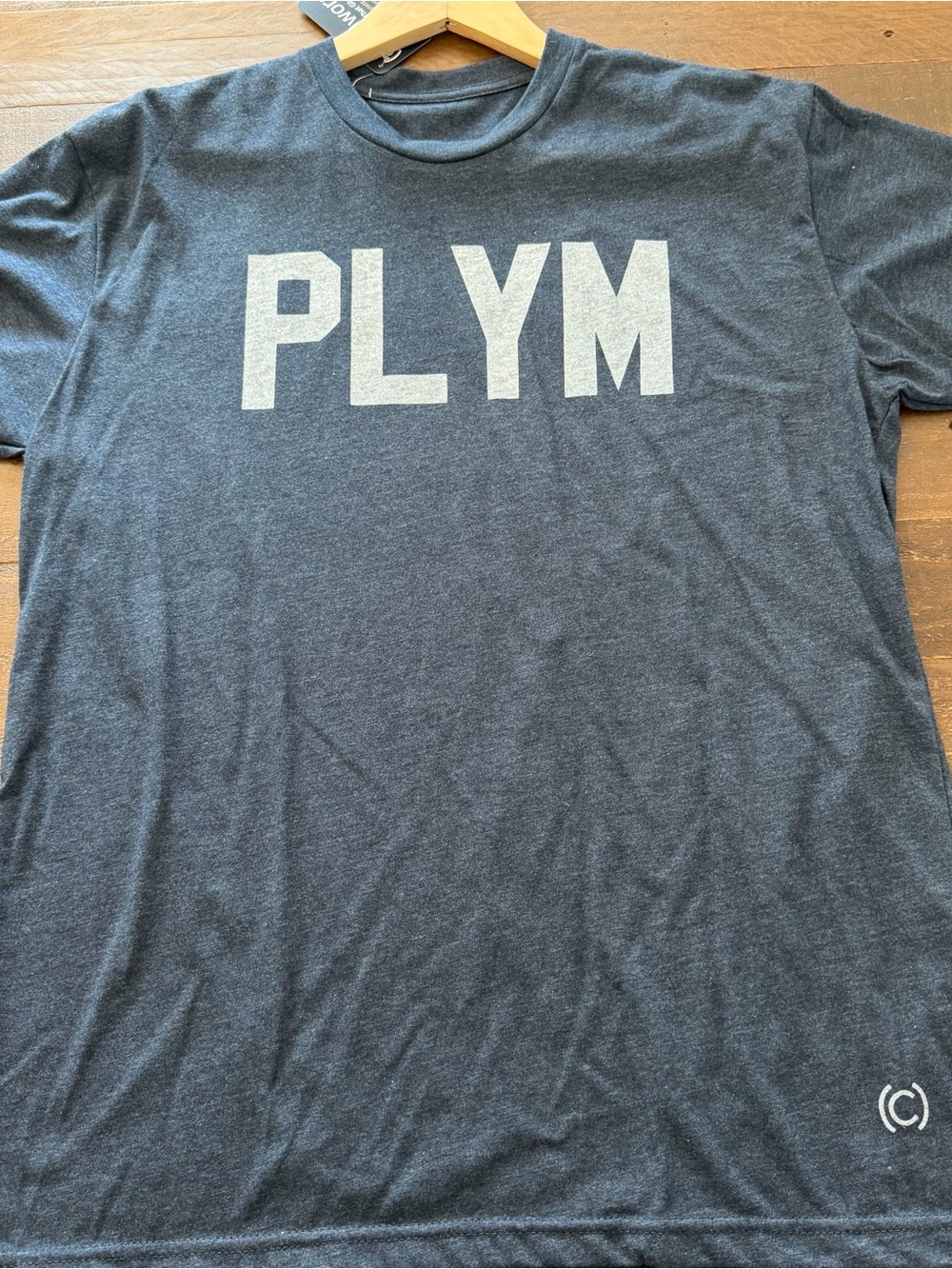 PLYM Men's Crew Neck Graphic T-Shirt - Dark Charcoal